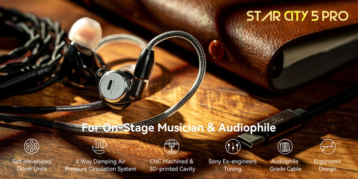 Rose Technics - Audio - ROSESELSA Star City 5 Pro In Ear Monitors IEM Earphones - Keebz N Cables