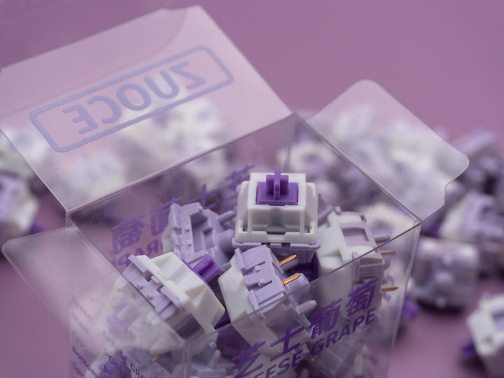 Zuoce Studio - Keyboard Switches - BSUN x Zuoce Studio Cheese Grape Tactile Switches - Keebz N Cables