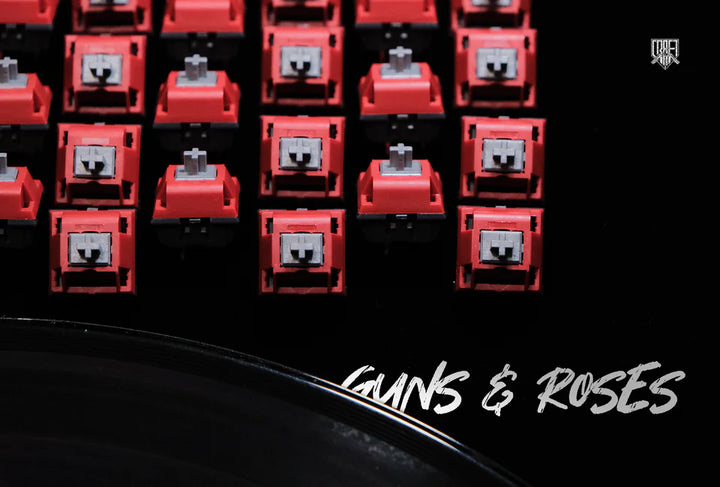 Keygeek - Keyboard Switches - Keygeek Guns N Roses Linear Switches by Keys in Cheese Studio - Keebz N Cables