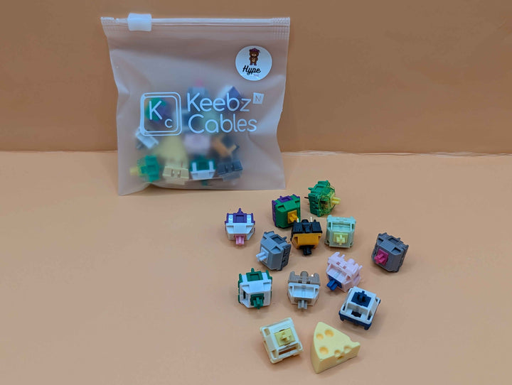 Keebz N Cables - Keyboard Switches - Hypebeast 3rd Edition - HMX Snack Pack with Cheese V2 Switch Sampler - Keebz N Cables