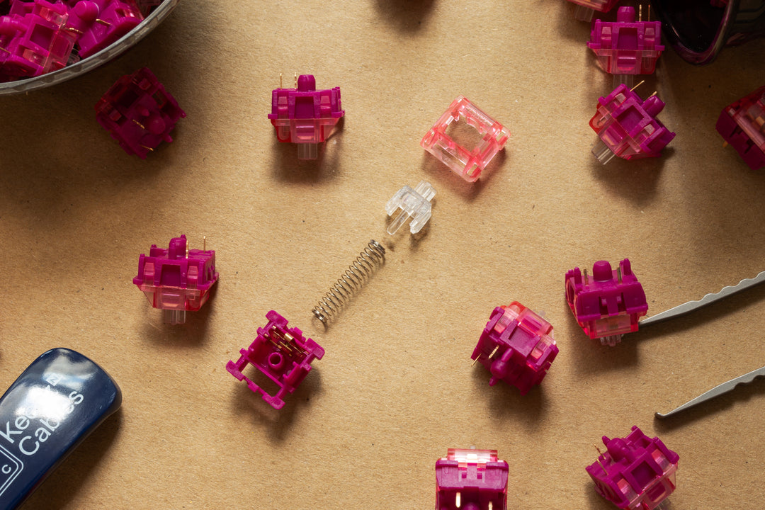 Keebz N Cables - Keyboard Switches - Ice Kachang Linear Switches (Hand Lubed or Unlubed) - Keebz N Cables