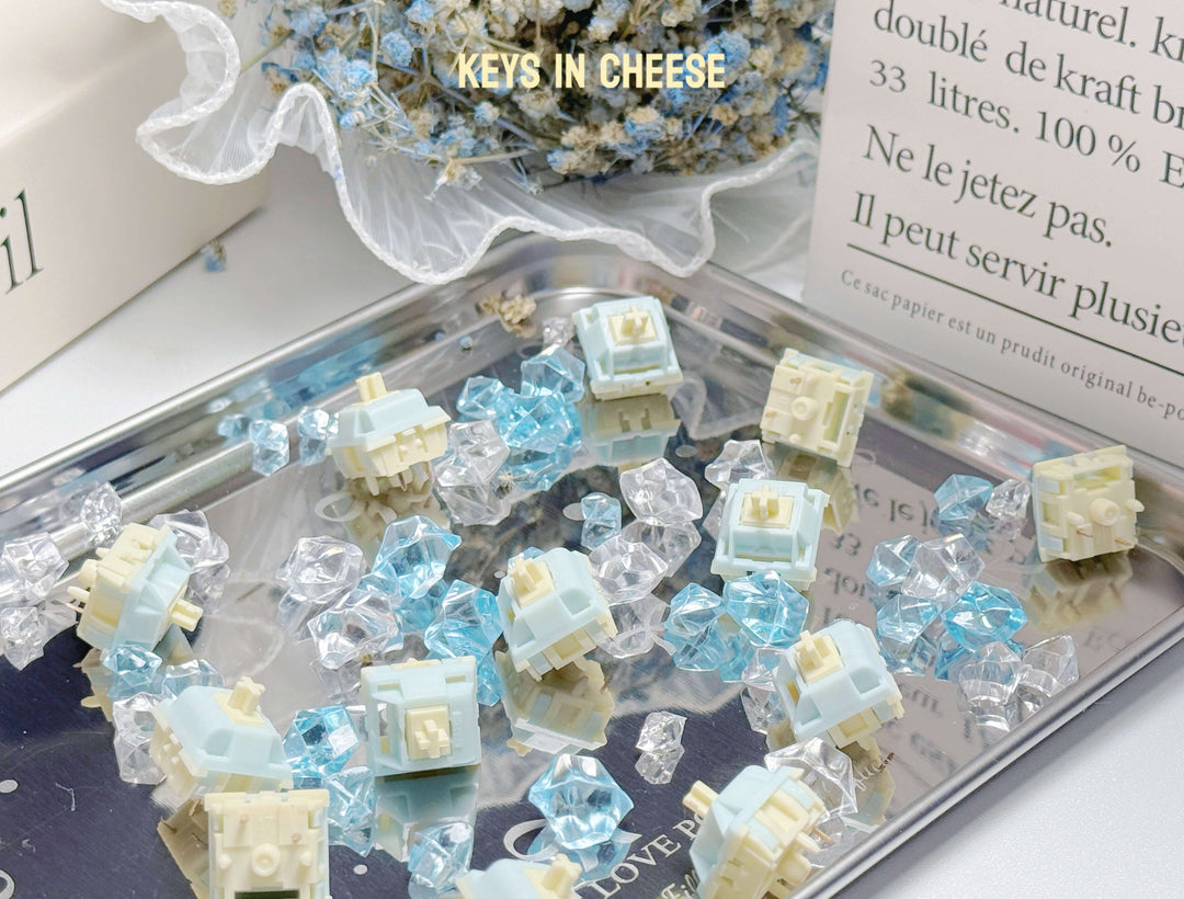 Keygeek - Keyboard Switches - Keygeek Blue Cheese V2 Linear Switches by Keys in Cheese Studio - Keebz N Cables