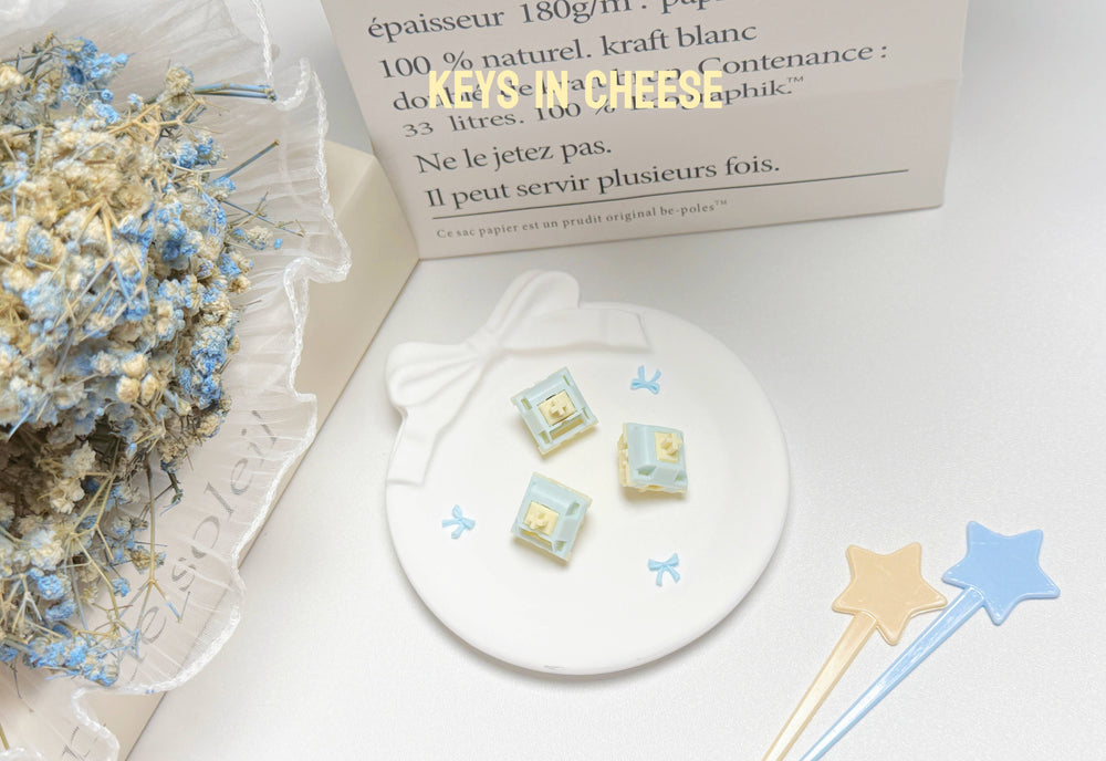 Keygeek - Keyboard Switches - Keygeek Blue Cheese V2 Linear Switches by Keys in Cheese Studio - Keebz N Cables