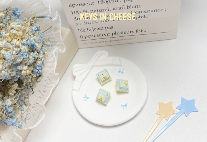 Keygeek - Keyboard Switches - Keygeek Blue Cheese V2 Linear Switches by Keys in Cheese Studio - Keebz N Cables