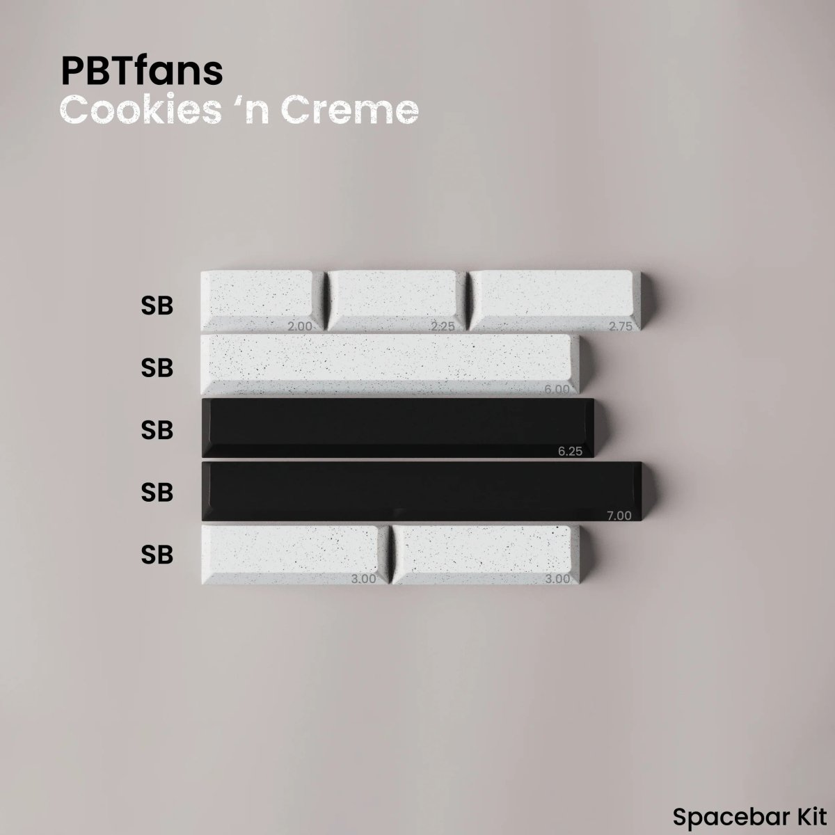 キーボード PBTFans Cookies 'n Creme Base Spacebar PBTFans Cookies 'n Creme Base Spacebar