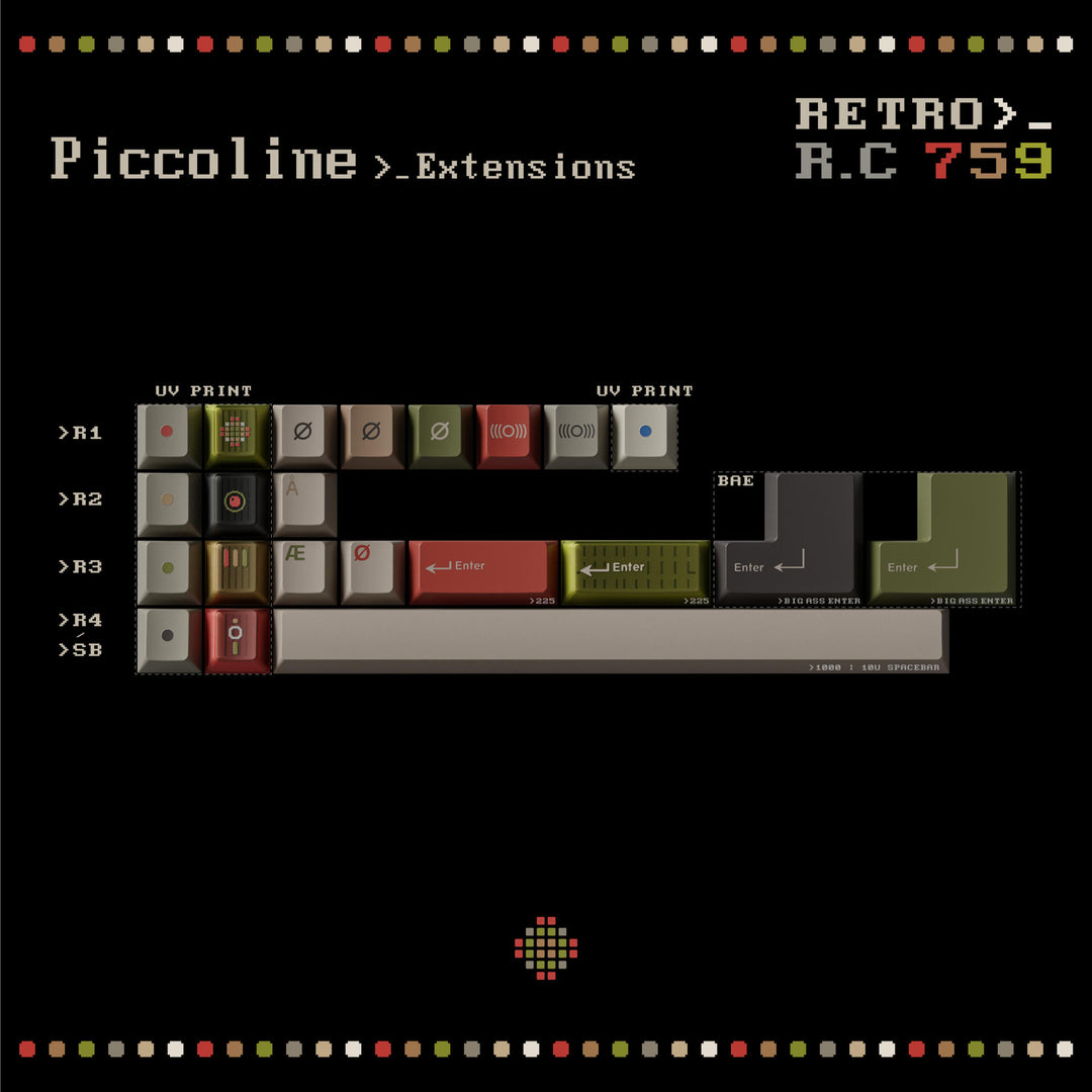 [예약주문] Keykobo KKB 레트로 혼합 조명 키캡