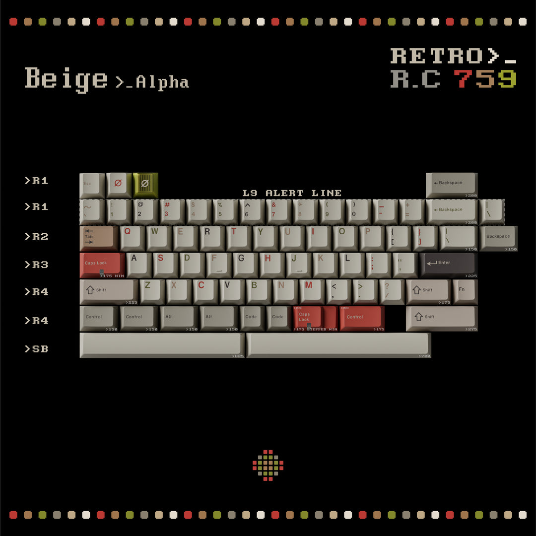 [예약주문] Keykobo KKB 레트로 혼합 조명 키캡