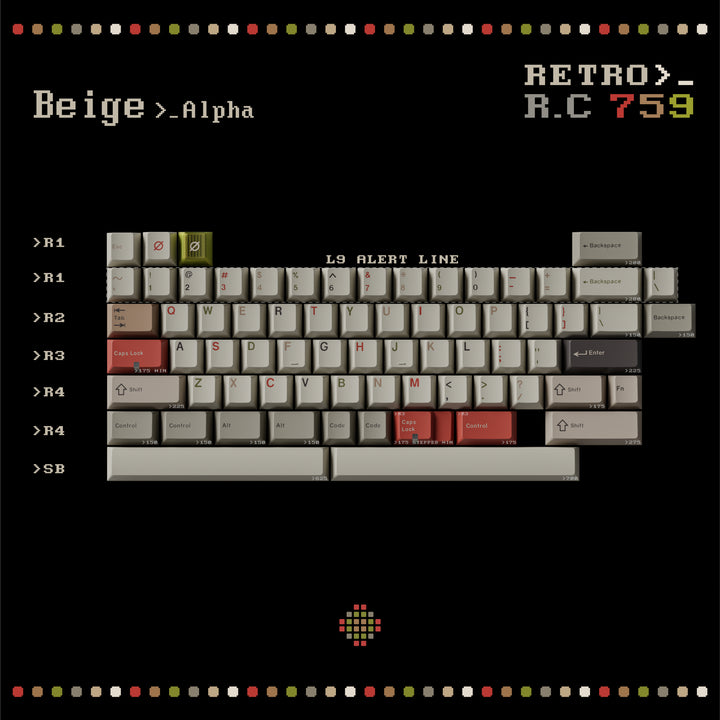 [예약주문] Keykobo KKB 레트로 혼합 조명 키캡