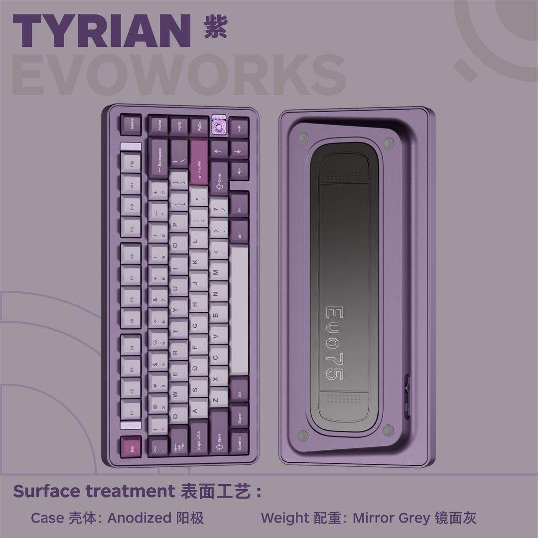 Evoworks Evo75 75% 組み立て済みメカニカルキーボード Keebz N Cables Evoworks Evo75 75% 組み立て済みメカニカルキーボード Keebz N Cables