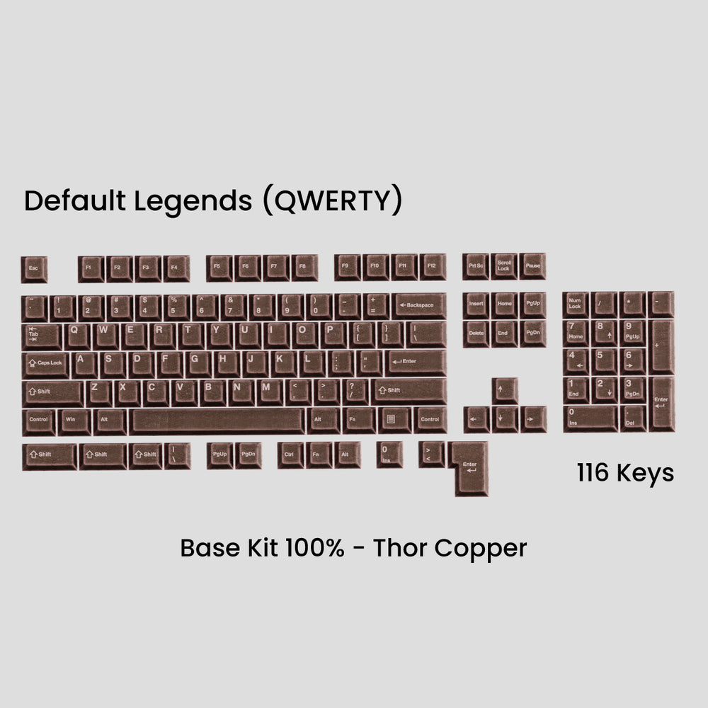 Awekeys - Keycaps - [Group-buy] Awekeys Viking Antique Metal Keycaps - Keebz N Cables