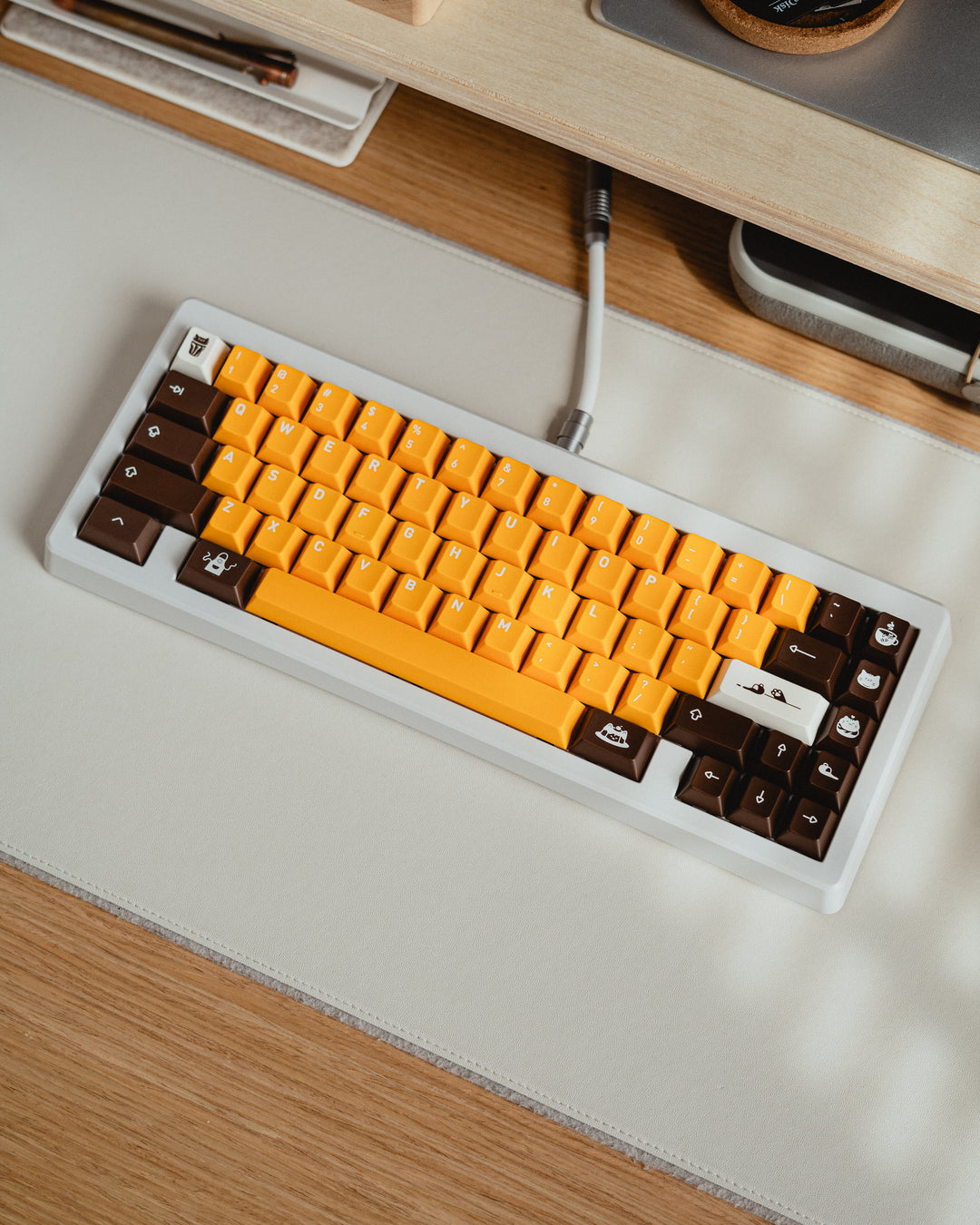 KCH - Keycaps - [Pre-order] KCH Nekoccino Keycaps - Keebz N Cables