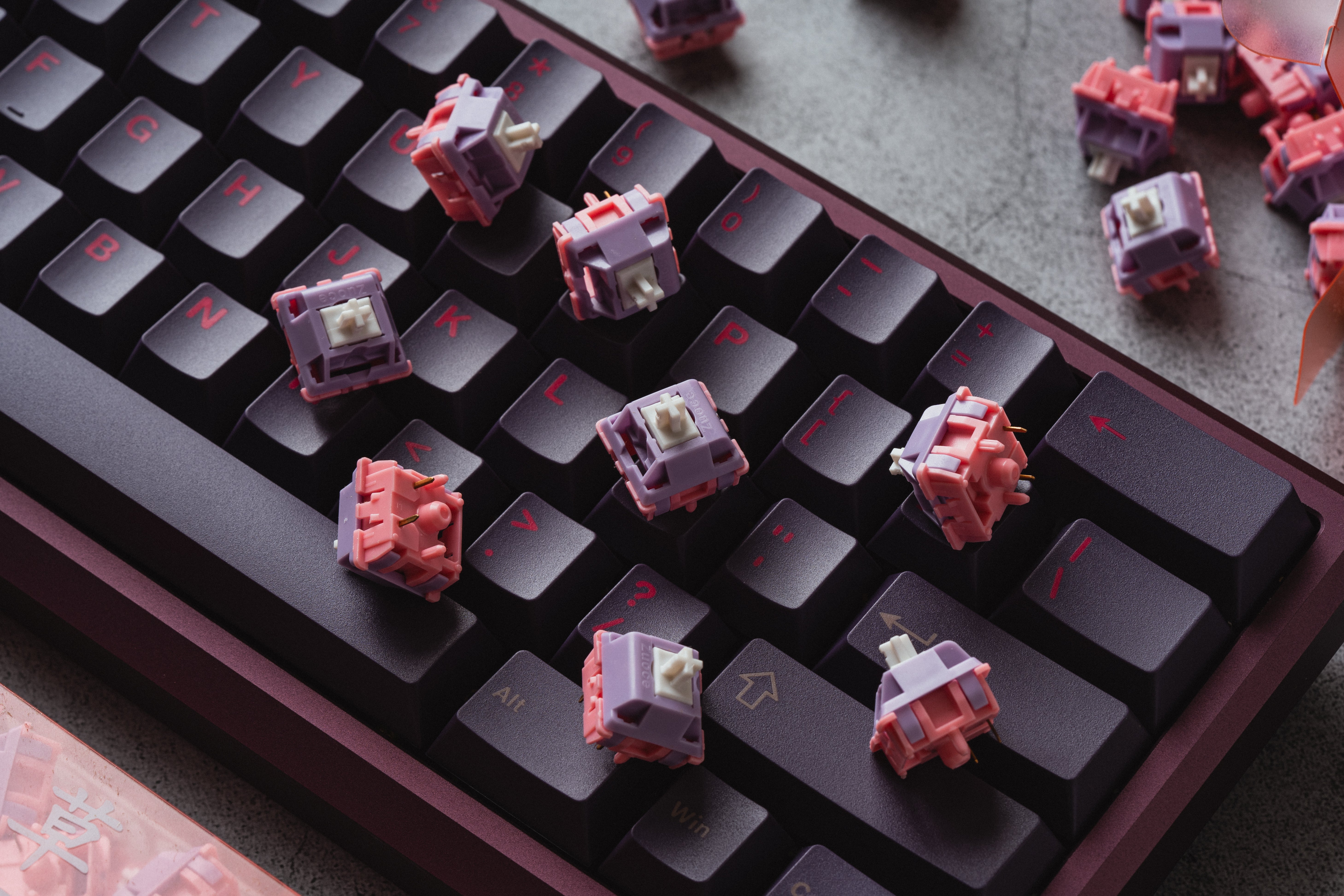 WS Orchid Strings Keycaps