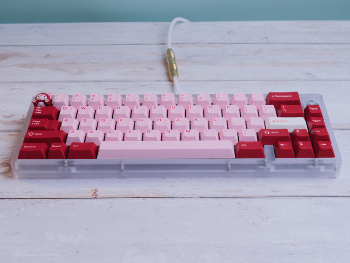 Keebz N Cables - Cables - White N Gold Mechanical Keyboard Straight LEMO Cable - Keebz N Cables
