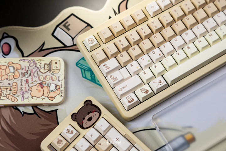 QwertyKeys - Keycaps - [Pre-order] QwertyKeys Pearl Milk Tea Keycaps - Keebz N Cables