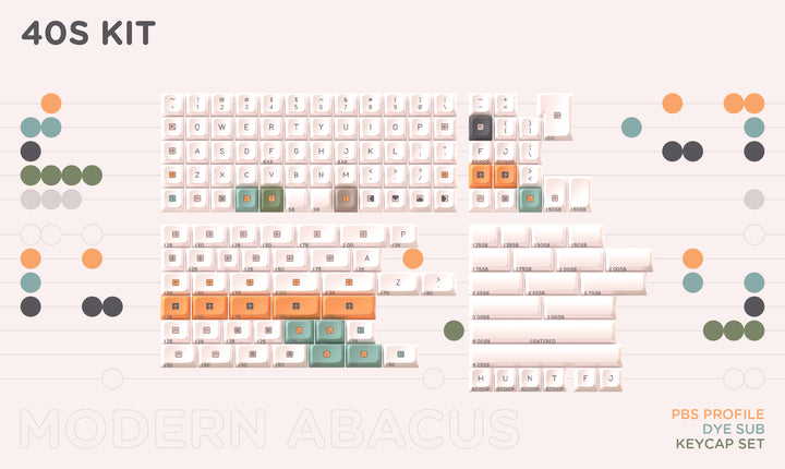 CannonKeys - Keycaps - [Pre-order] PBS Modern Abacus (MoAb) PBT Keycaps - Keebz N Cables