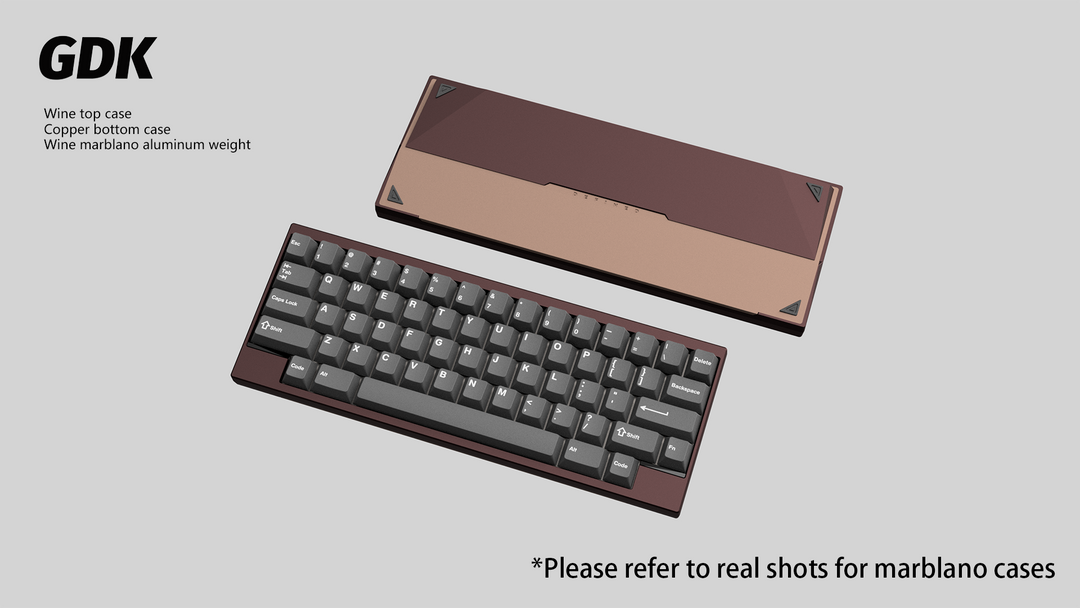 Wuque Studio - Keyboard - [Group-buy] DK1-60 Custom Keyboard Kit - Marblano Weight - Keebz N Cables