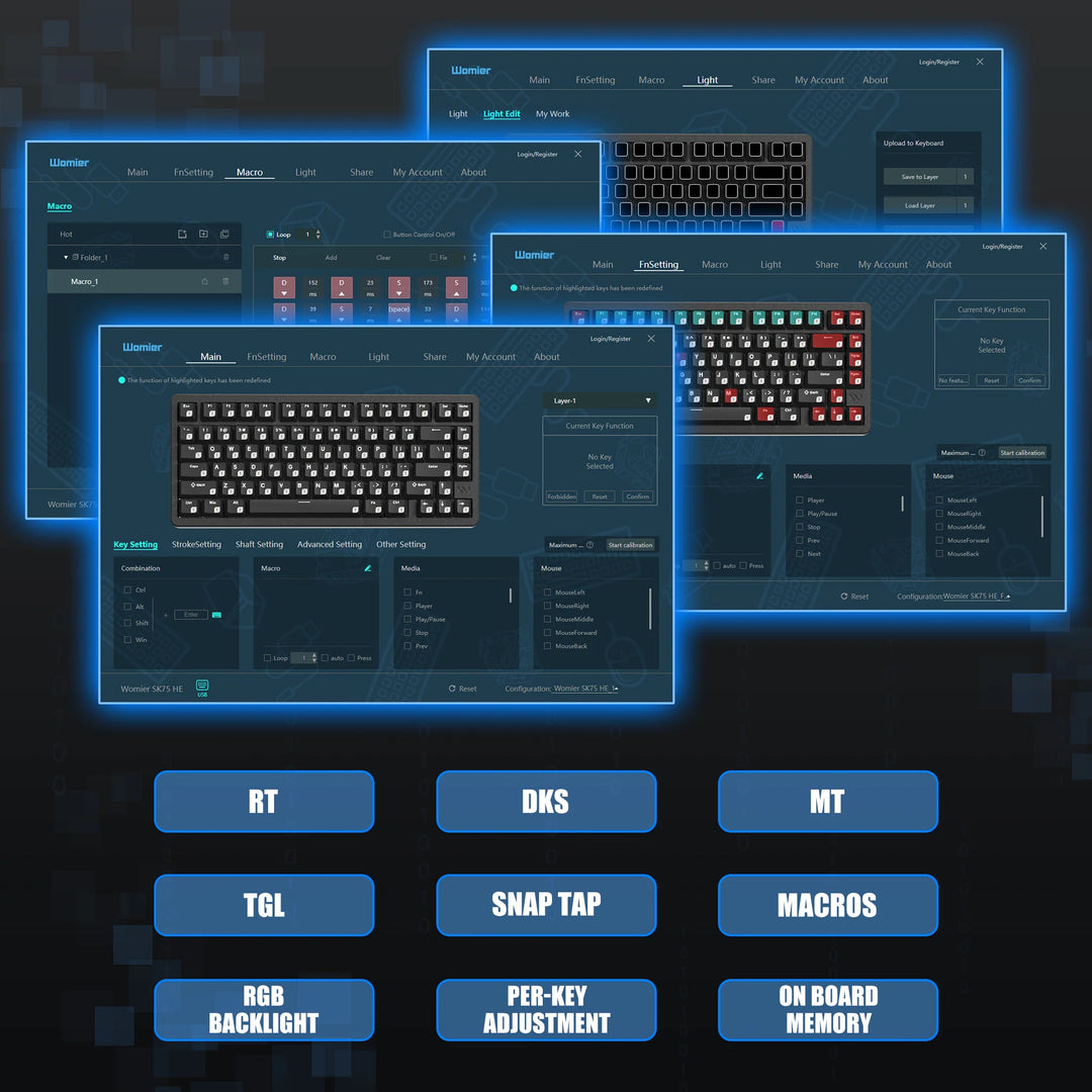 Chilkey Slice68 조립식 HE 게이밍 키보드 