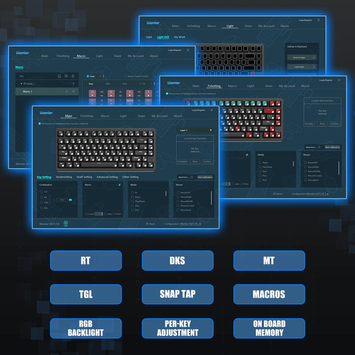 Chilkey Slice68 조립식 HE 게이밍 키보드 