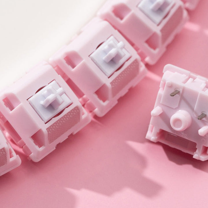 Chilkey - Keyboard Switches - Chilkey PAW65 Series - Pink Lotus Linear Switches - Keebz N Cables