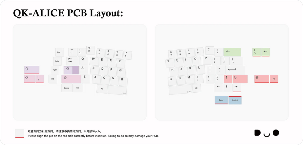 QwertyKey - Keyboard Parts - [Group-Buy] QK Alice Duo - PCB - Keebz N Cables