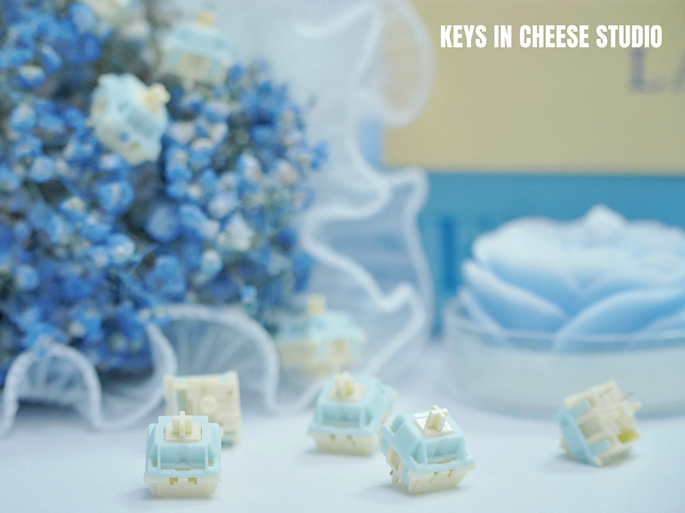 Keygeek - Keyboard Switches - Keygeek Blue Cheese Linear Switches by Keys in Cheese Studio - Keebz N Cables