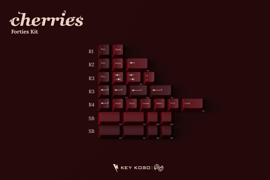 Keykobo - Keycaps - Keykobo KKB Cherries Keycaps - Keebz N Cables