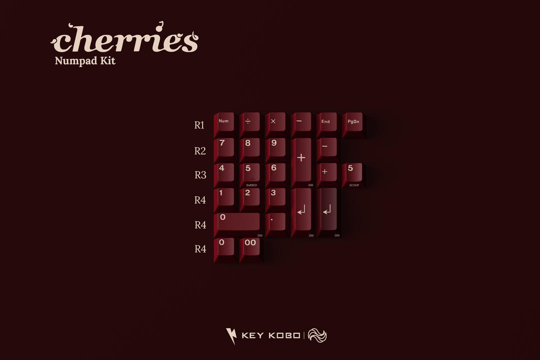 Keykobo - Keycaps - Keykobo KKB Cherries Keycaps - Keebz N Cables