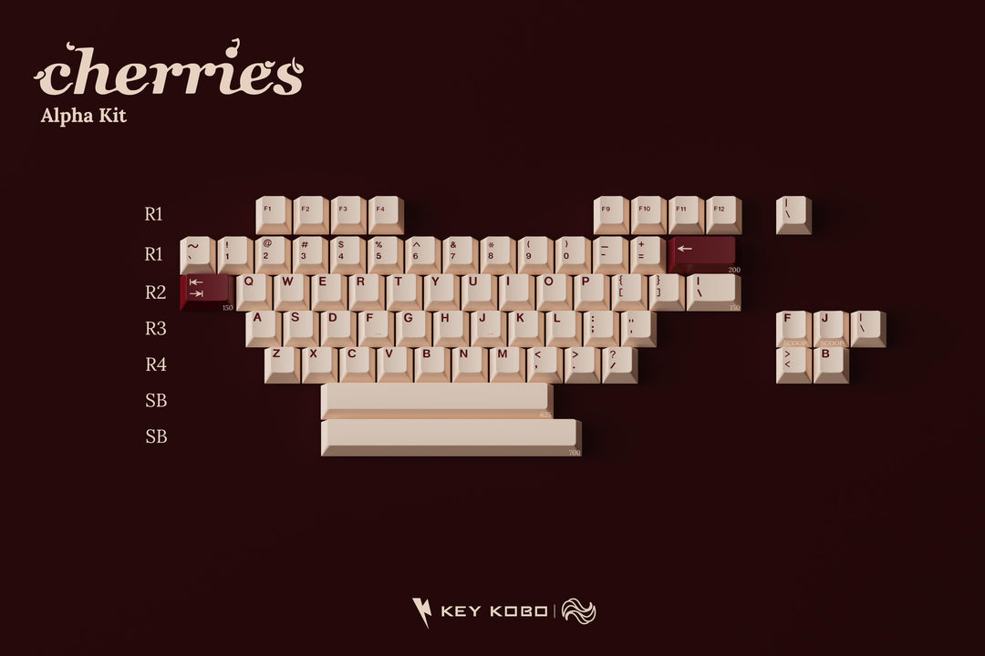 Keykobo - Keycaps - Keykobo KKB Cherries Keycaps - Keebz N Cables