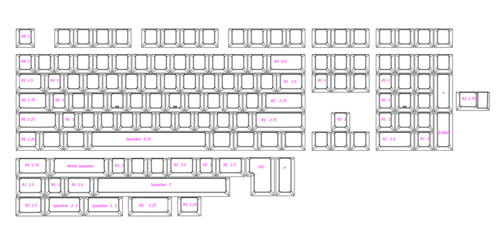 Lelelab - Keycaps - Lelelab Crystal SuperX Keycaps UV ABS - Keebz N Cables