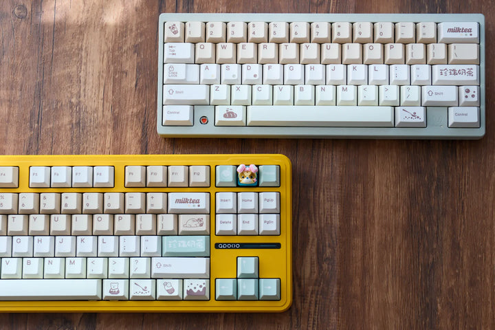 QwertyKeys - Keycaps - [Pre-order] QwertyKeys Pearl Milk Tea Keycaps - Keebz N Cables