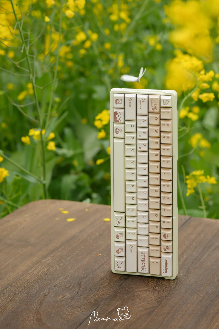 QwertyKeys - Keycaps - [Pre-order] QwertyKeys Pearl Milk Tea Keycaps - Keebz N Cables