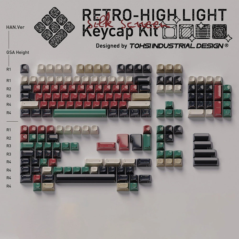 WINMIX - Keycaps - GSA Retro-High Light Keycaps - Keebz N Cables