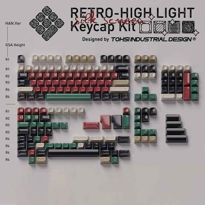 WINMIX - Keycaps - GSA Retro-High Light Keycaps - Keebz N Cables