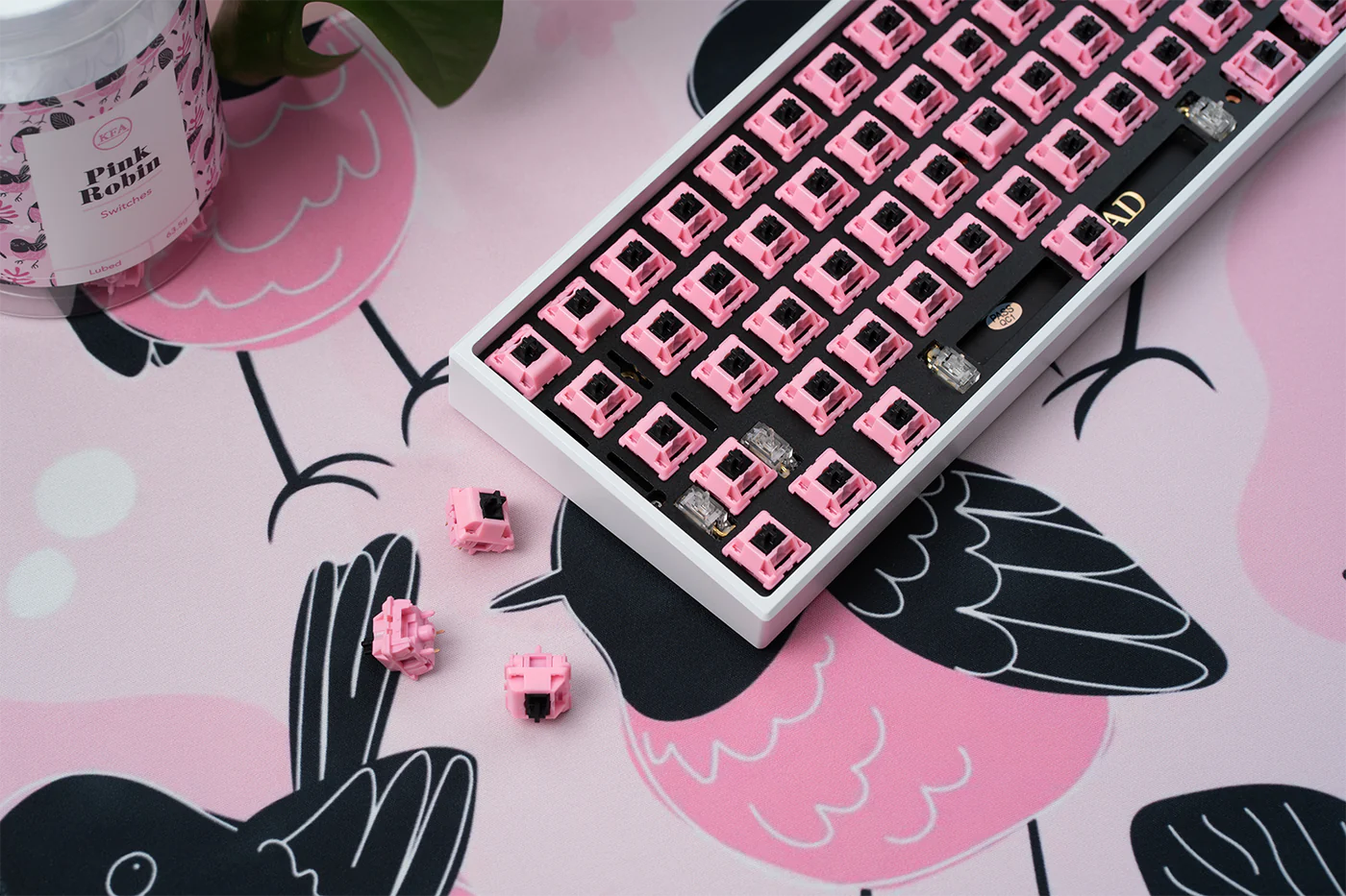 KFA Pink Robin Linear Switches (Hand Lubed)