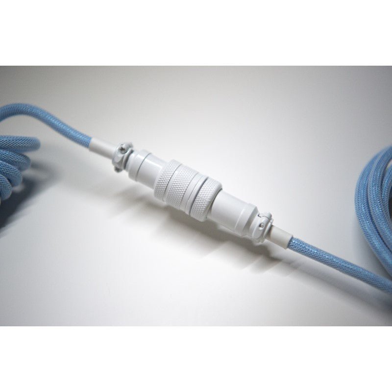 Baby Blue Mechanical Keyboard Coiled Cable GX16 - Keebz N CablesCables
