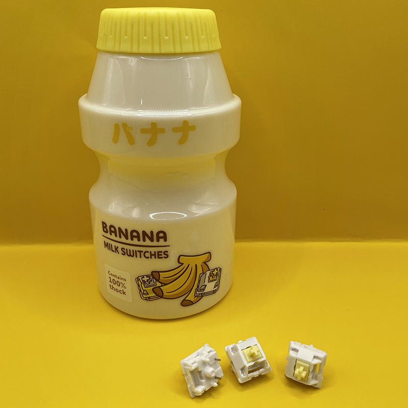 Banana Milk Switches - Linear - Keebz N CablesKeyboard Switches