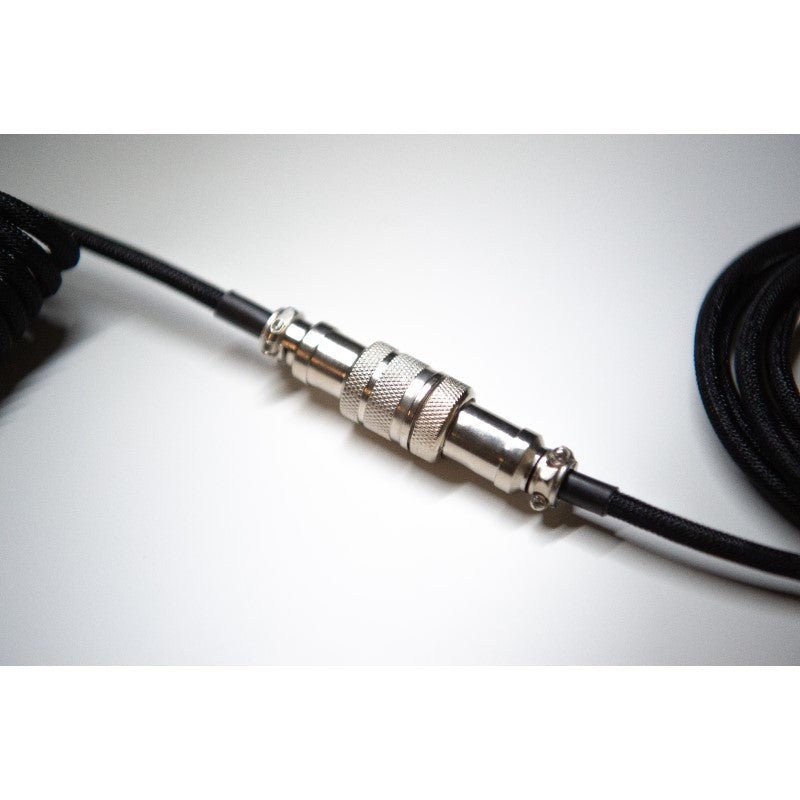 Black Mechanical Keyboard Coiled Cable GX16 - Keebz N CablesCables