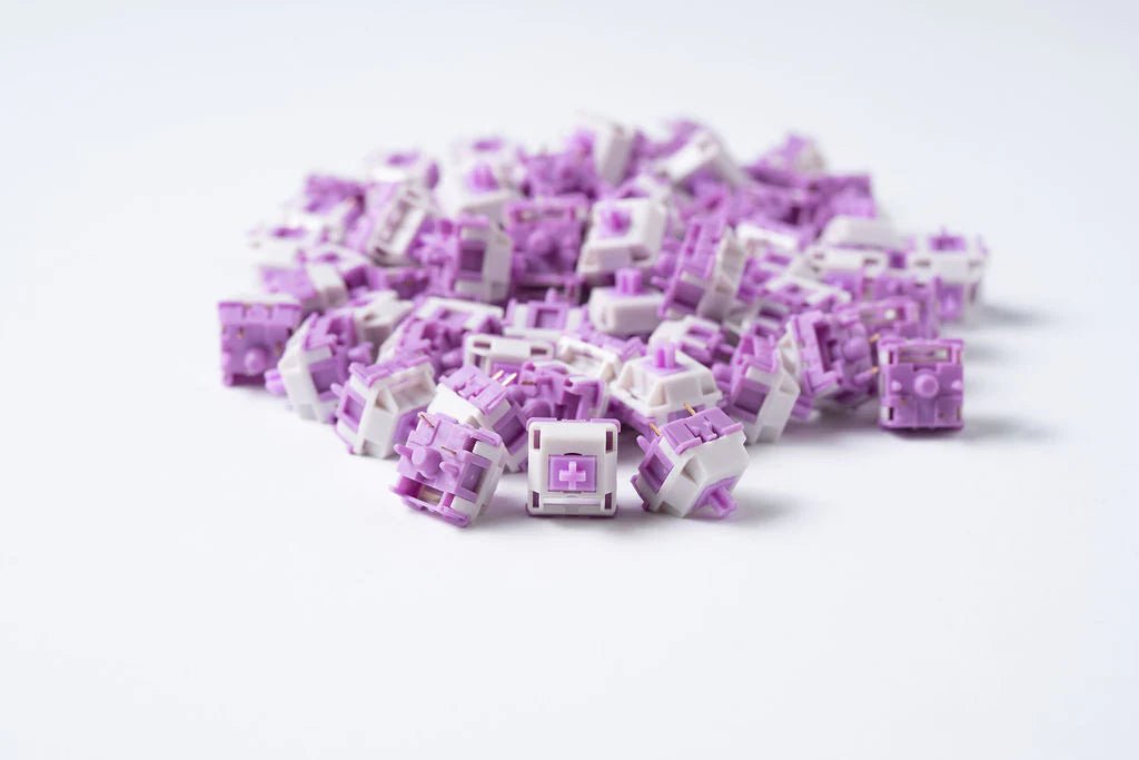 DK Creamery - Blueberry Swirl Linear Switches - Keebz N CablesKeyboard Switches