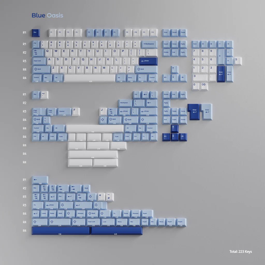 [Group-buy] Zoom75 - WS Blue Oasis Keycaps - Keebz N CablesKeycaps