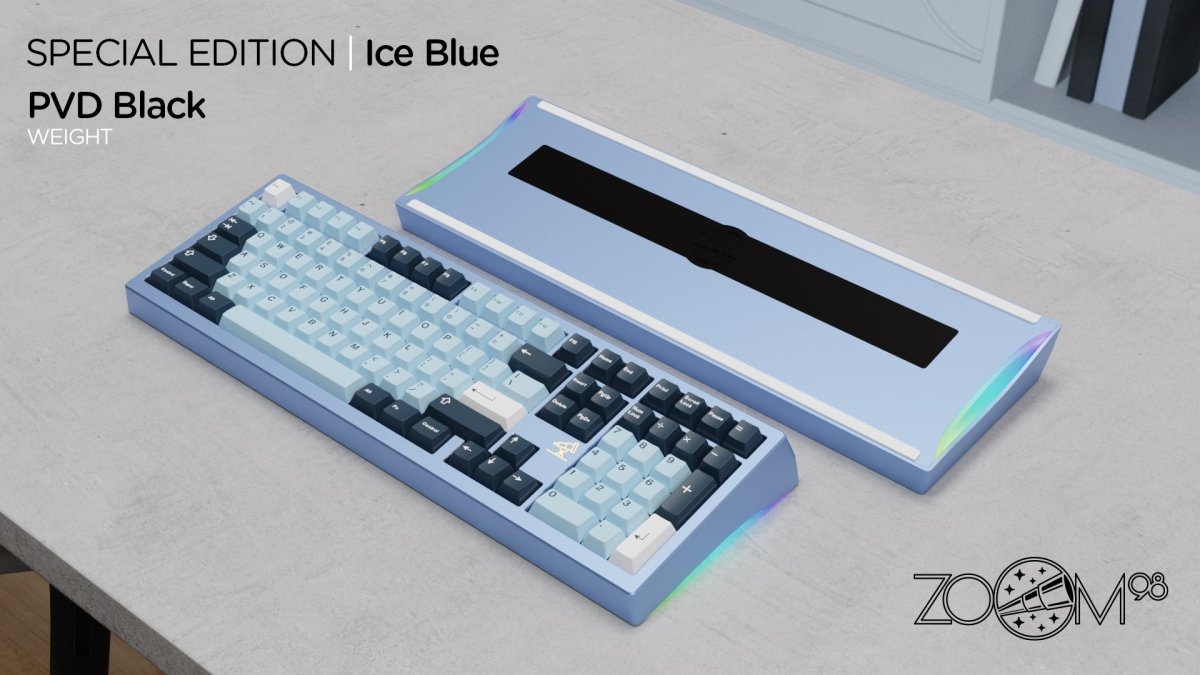 [Group-buy] Zoom98 Special Edition Tri-mode Anodised Ice Blue (Air shipping) - Keebz N CablesKeyboard