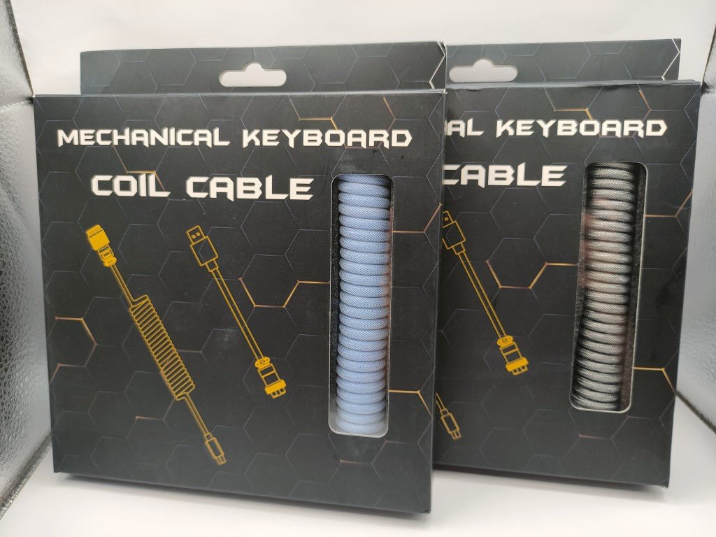 Gunmetal Grey Mechanical Keyboard Coiled Cable GX16 - Keebz N CablesCables