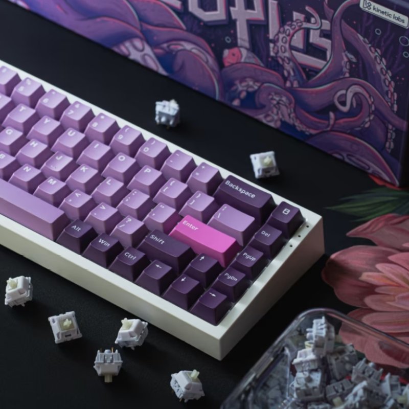 KineticLabs PolyCaps Octopus PBT Keycaps - Keebz N CablesKeycaps